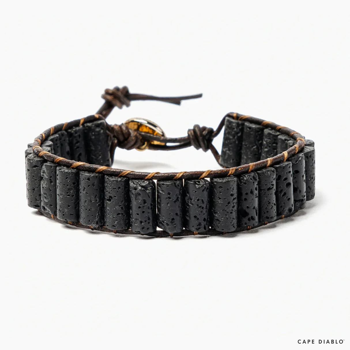 CAPE DIABLO メンズラヴァストーンブレスレット(CDBL0172)