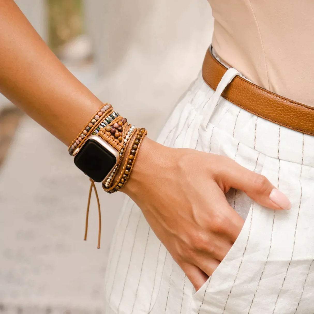 CAPE DIABLO タイガーズアイロイヤルアップルウォッチストラップ(CDAW0025/41)