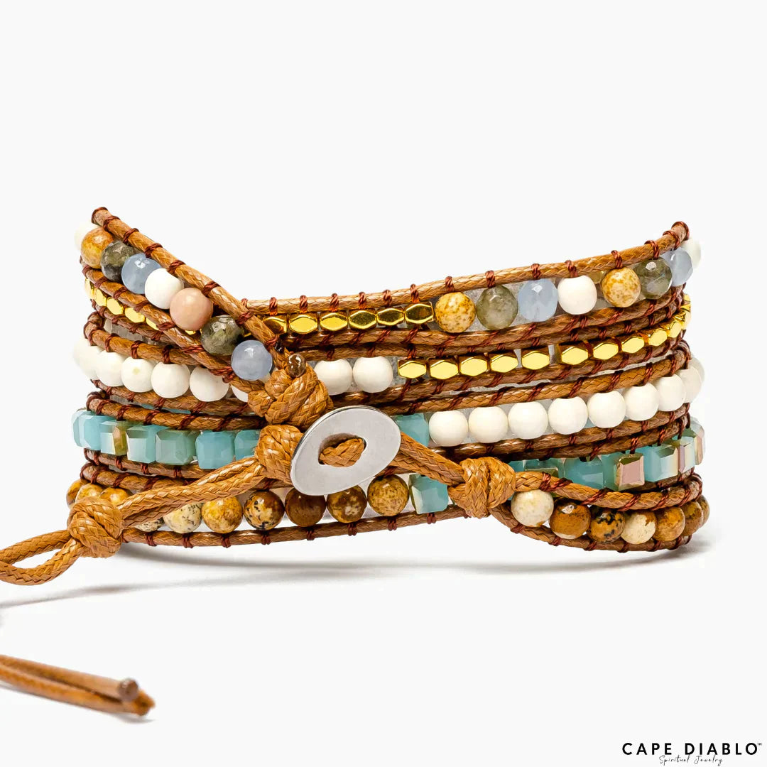 CAPE DIABLO ブルーアースジャスパーアップルウォッチストラップ(CDAW0029/41)