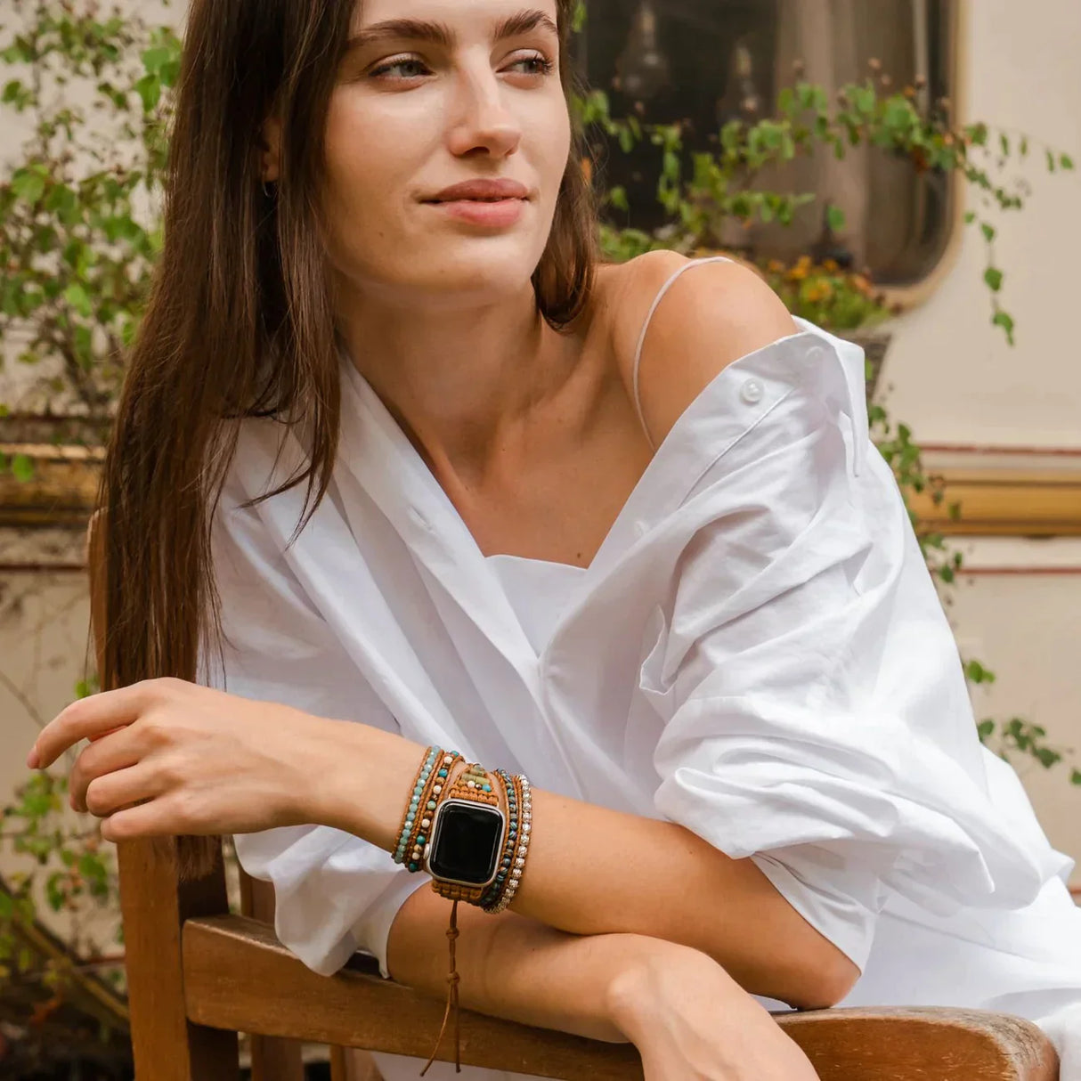 CAPE DIABLO ツイストオーシャンジャスパーアップルウォッチストラップ(CDAW0032/41)