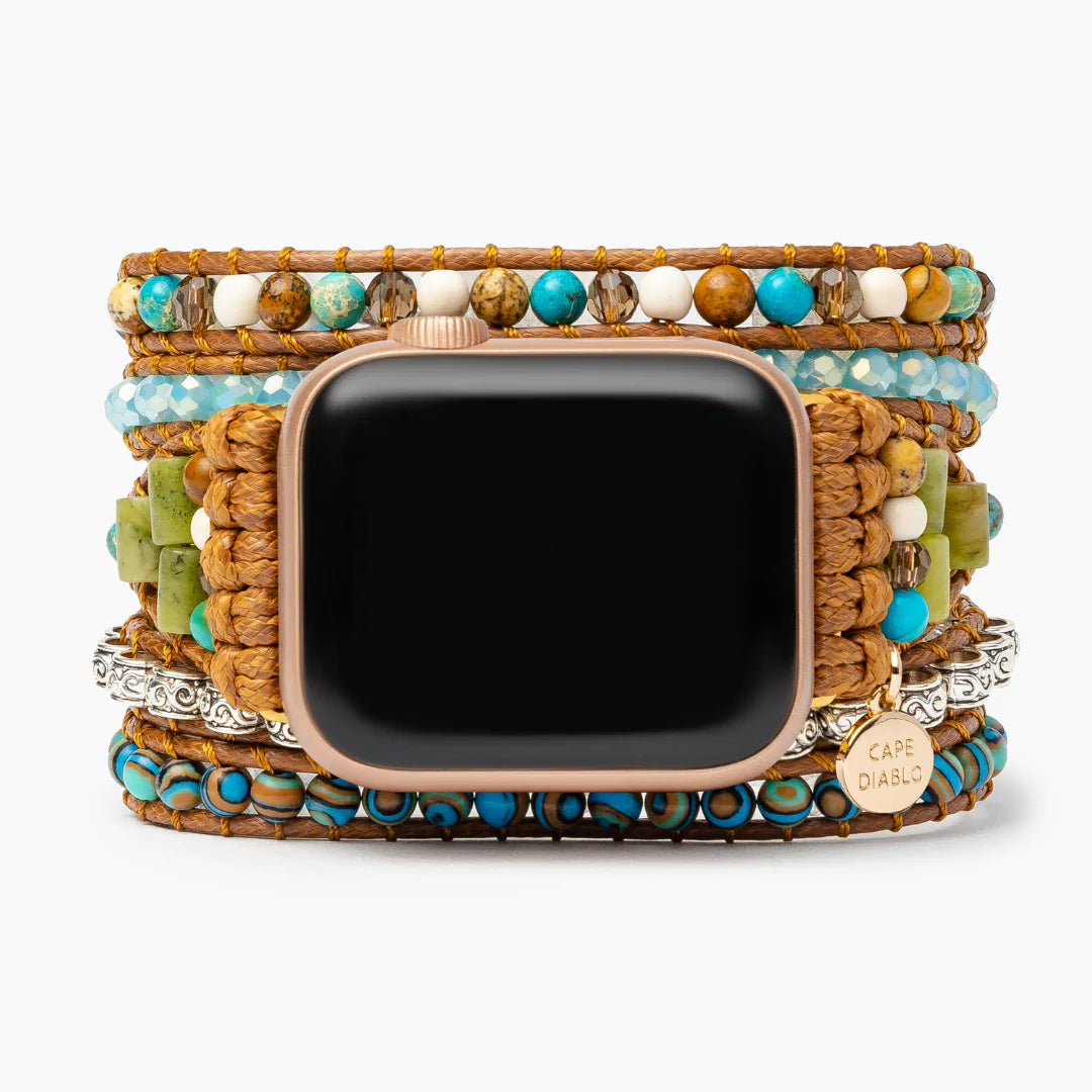 CAPE DIABLO ツイストオーシャンジャスパーアップルウォッチストラップ(CDAW0032/41)