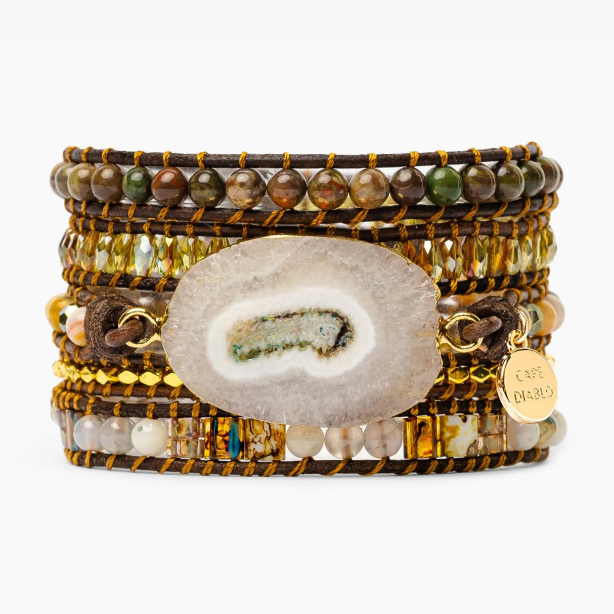 CAPE DIABLO ムーライトガッティスアゲートラップブレスレット(CDBL0004)