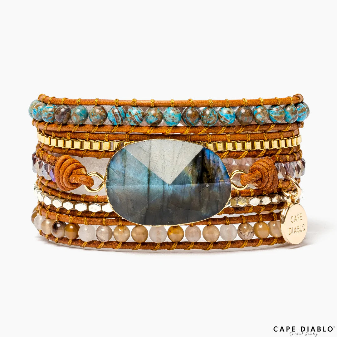 CAPE DIABLO ラブラドライトワンダラーラップブレスレット(CDBL0039)