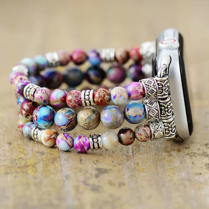 CAPE DIABLO インテンス ジャスパー ストレッチ Apple Watch ストラップ(CDAW0086)