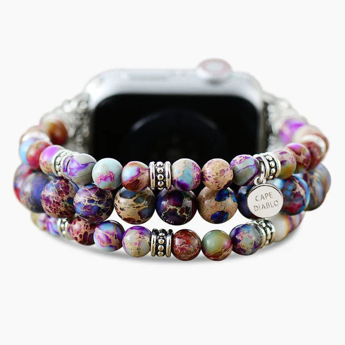 CAPE DIABLO インテンス ジャスパー ストレッチ Apple Watch ストラップ(CDAW0086)