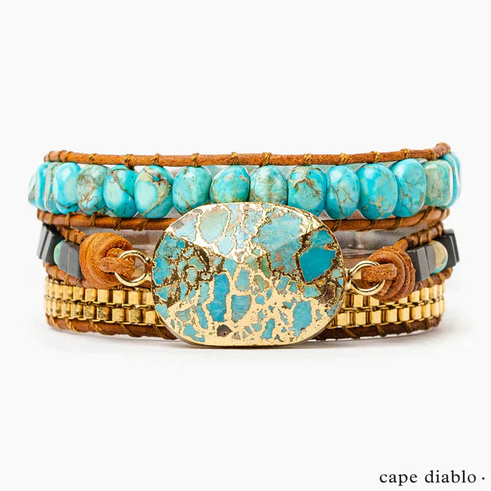 CAPE DIABLO ターコイズカーミングエナジーラップブレスレット(CDBL0022)