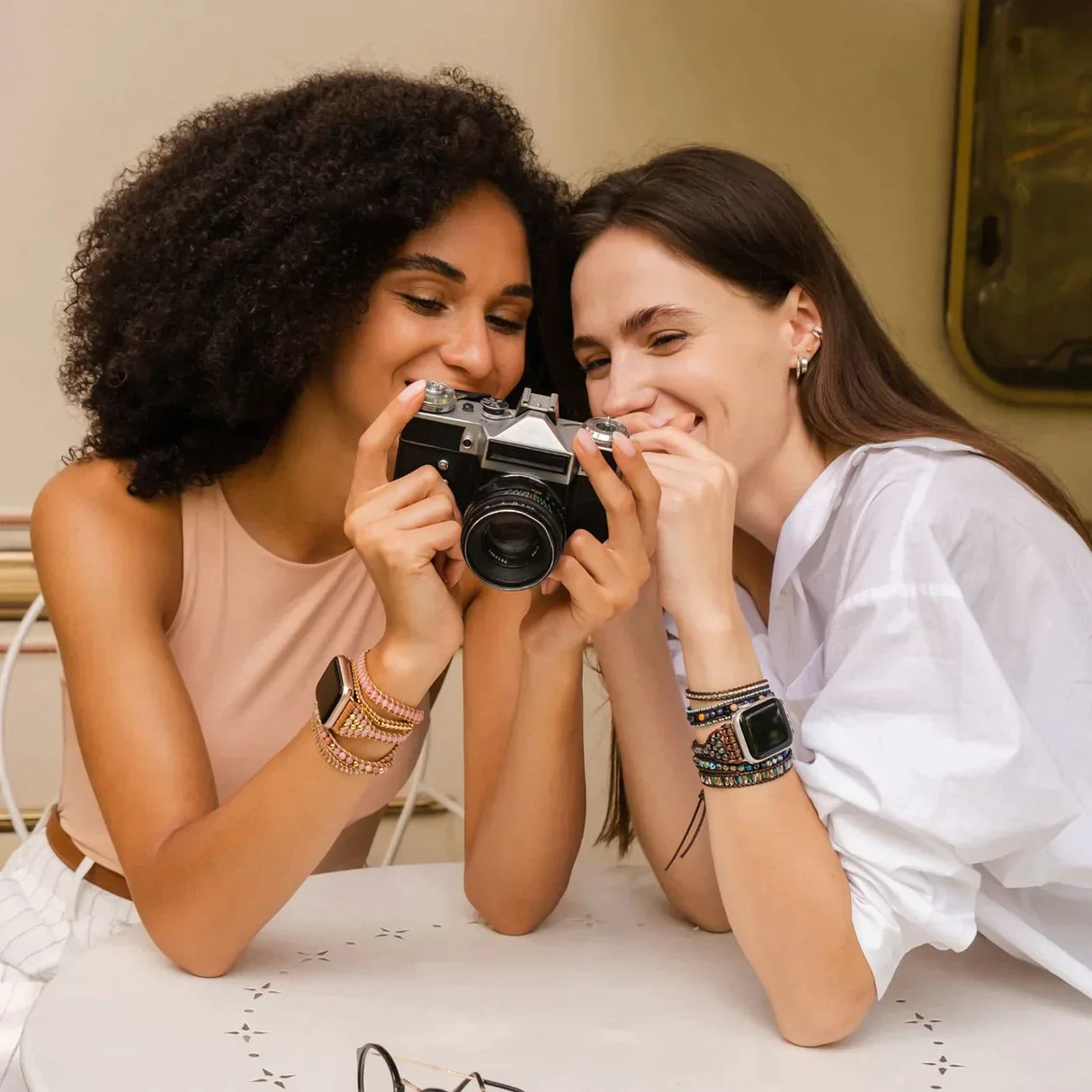 CAPE DIABLO ゴールデンローズクォーツアップルウォッチストラップ(CDAW0009/41)