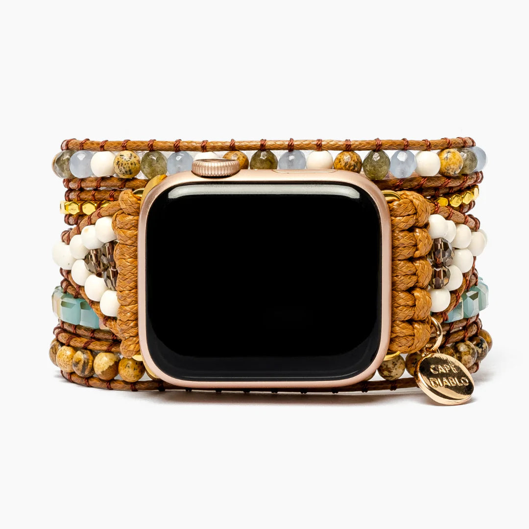 CAPE DIABLO ブルーアースジャスパーアップルウォッチストラップ(CDAW0029/41)