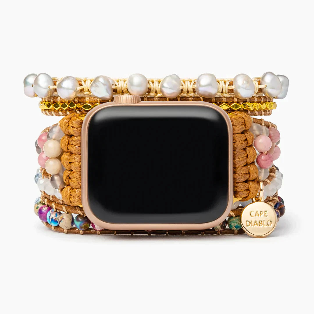 CAPE DIABLO ヒーリングピンクトルマリンアップルウォッチストラップ(CDAW0043/41)