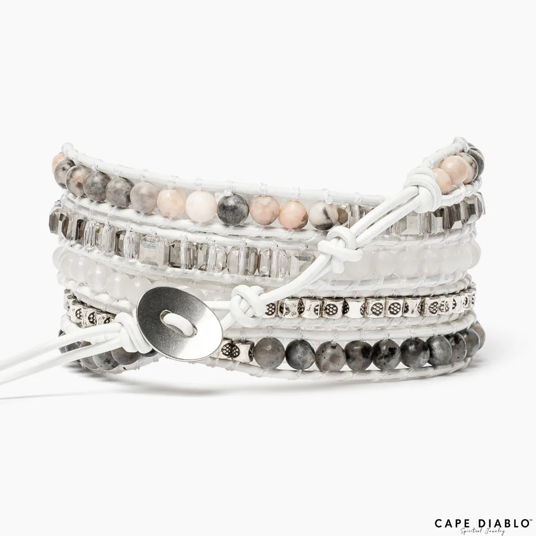 CAPE DIABLO ホワイトラブラドライトラップブレスレット(CDBL0037)