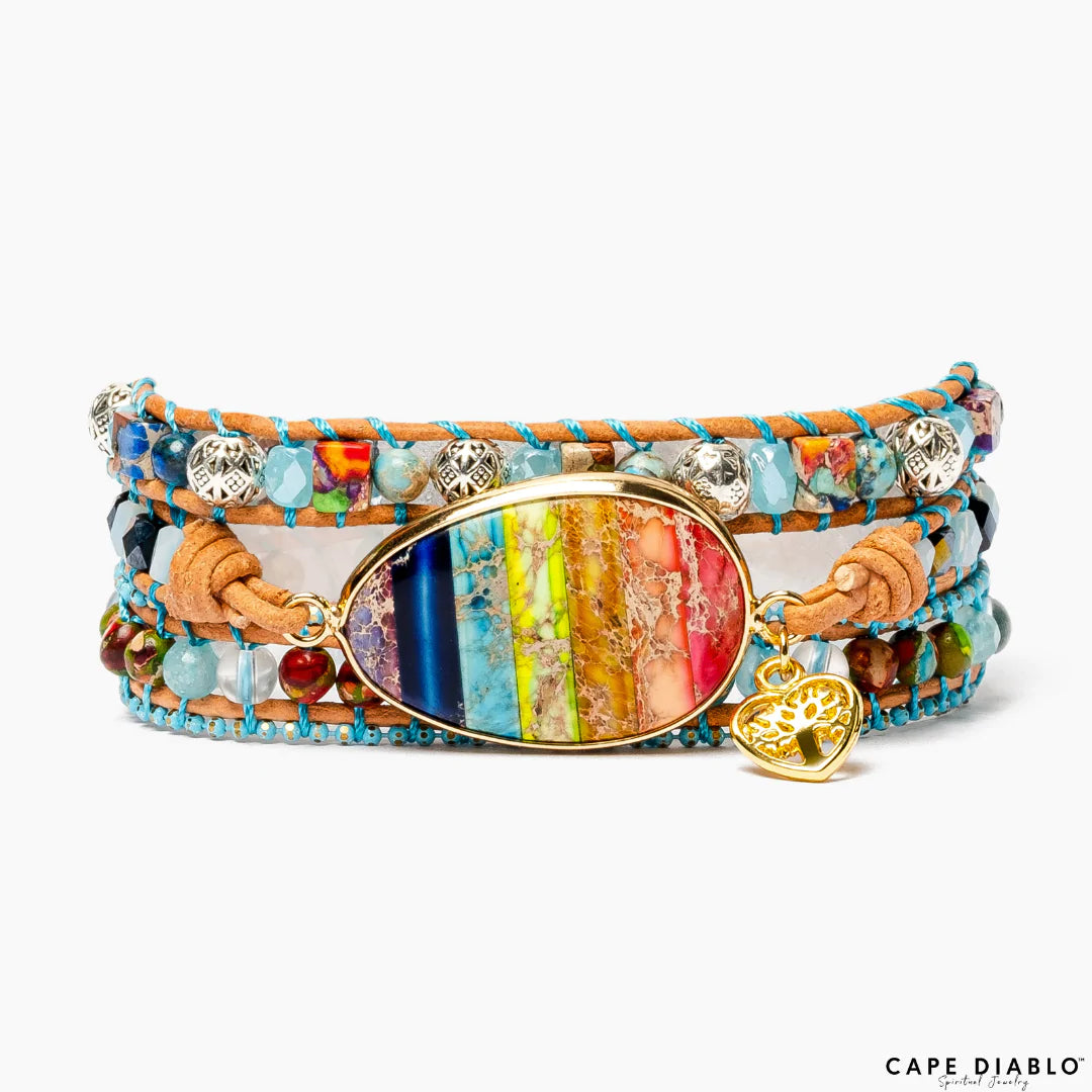 CAPE DIABLO ヒーリングチャクラハートラップブレスレット(CDBL0047)