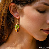 CAPE DIABLO インペリアルジャスパーティアドロップピアス/イエロー(CDER0002)