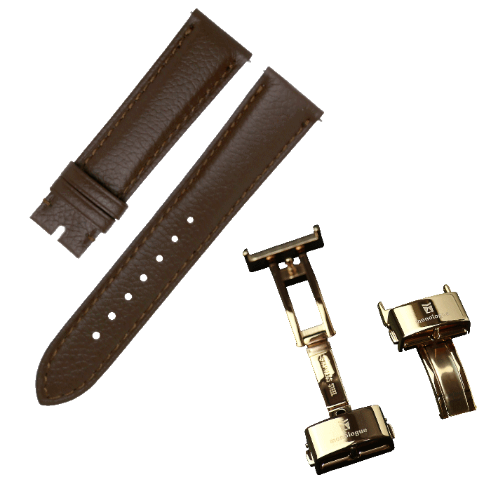 monologue シュリンクカーフレザー ウォッチストラップ